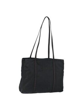 Authentic PRADA Shoulder Bag Nylon Black Silver